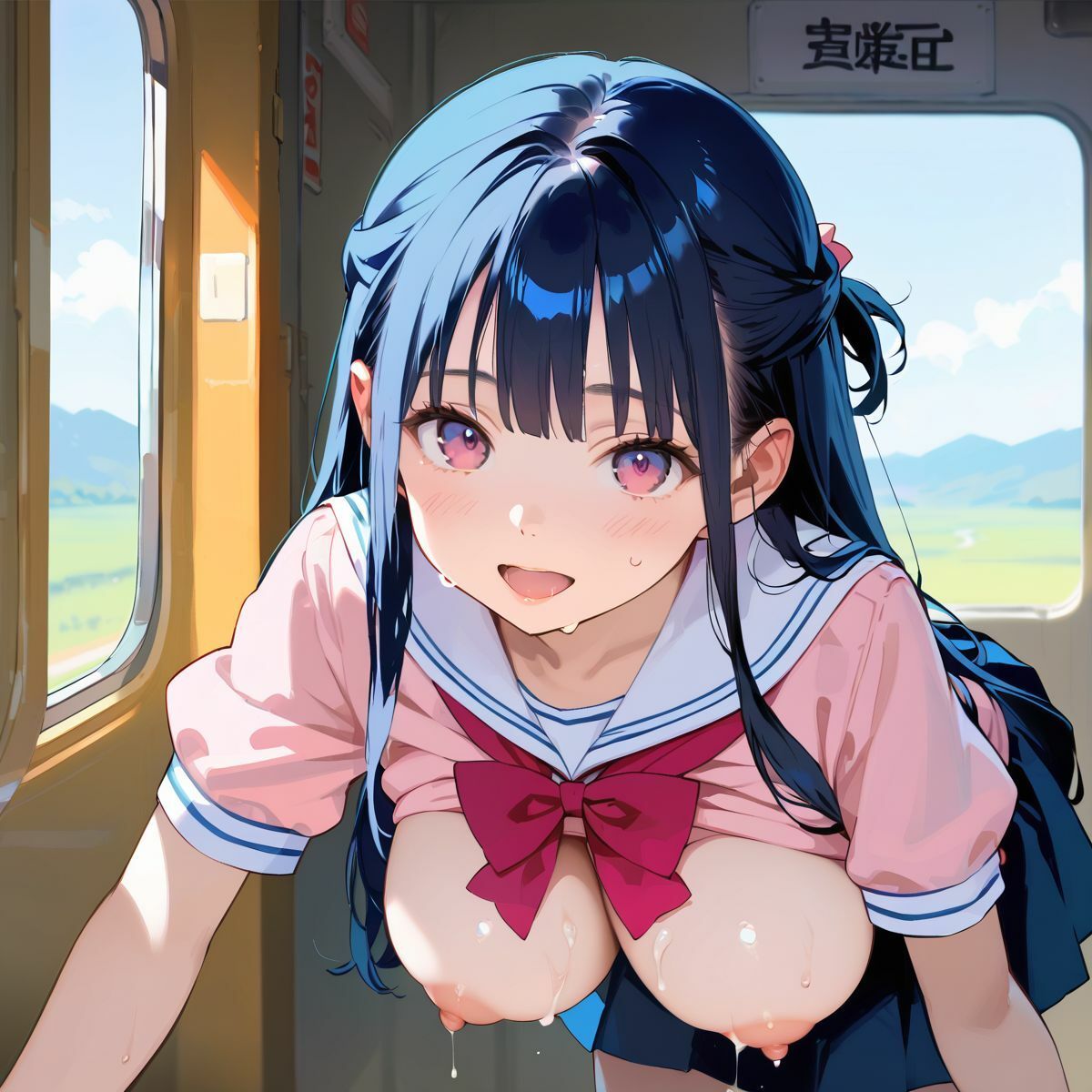 痴●で発情しちゃった巨乳女子校生03 - サンプル画像 1