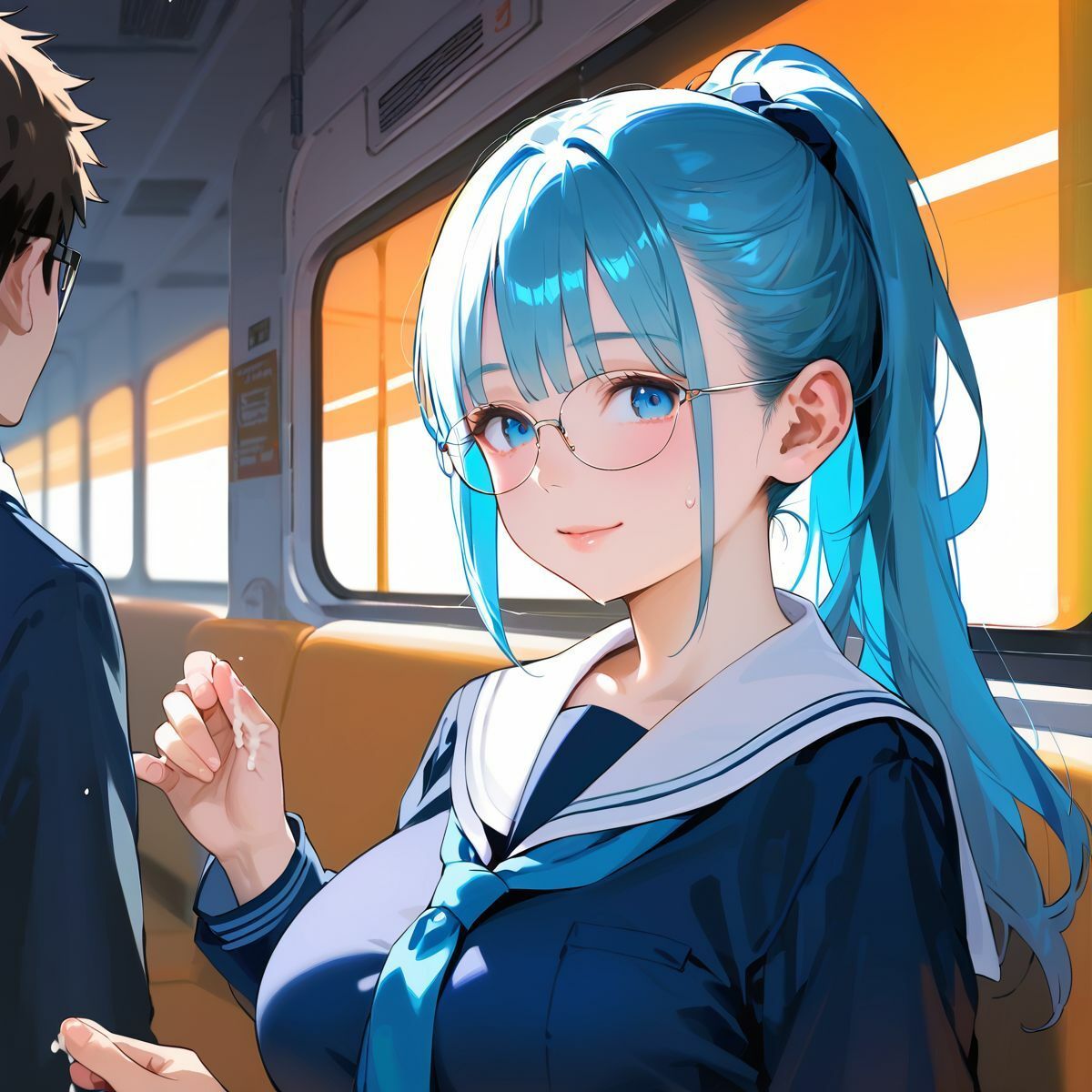 痴●で発情しちゃった巨乳女子校生06 - サンプル画像 6