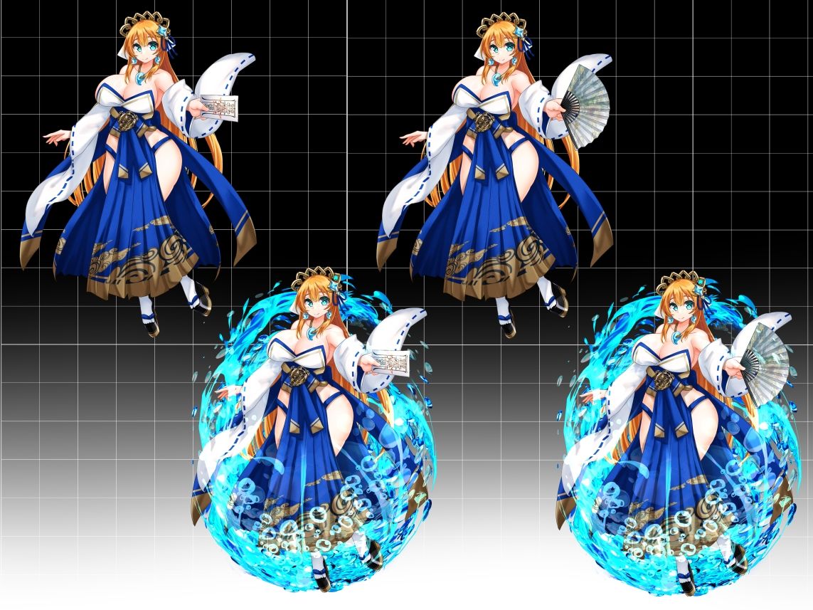 【立ち絵素材】水の巫女 - サンプル画像 3