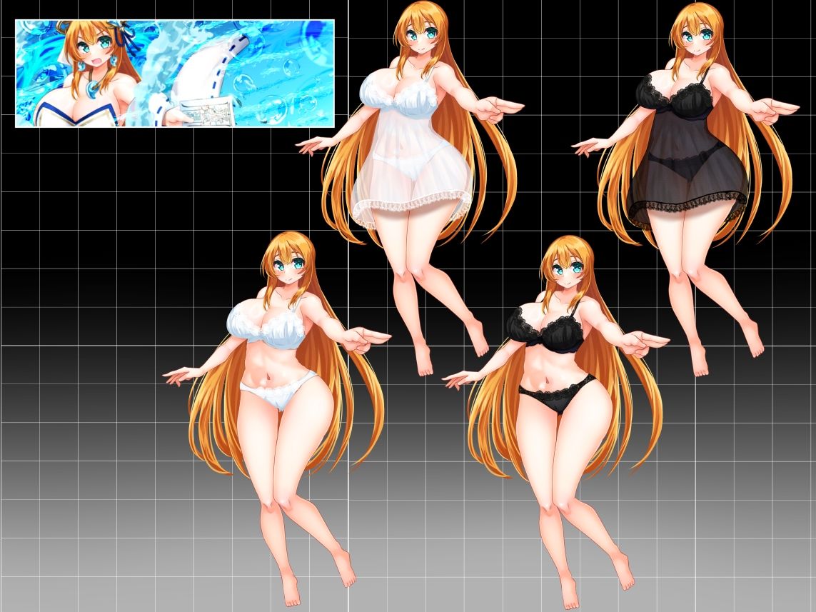 【立ち絵素材】水の巫女 - サンプル画像 5