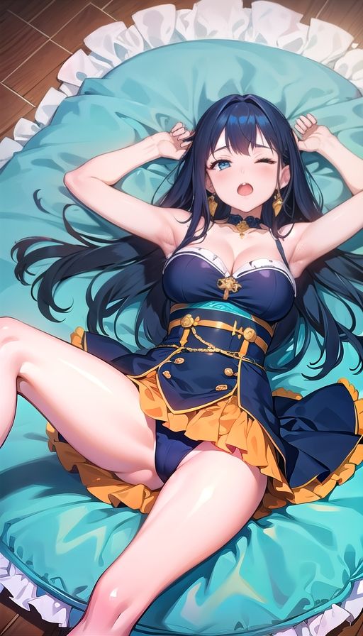 青髪ツンデレアイドル - サンプル画像 3