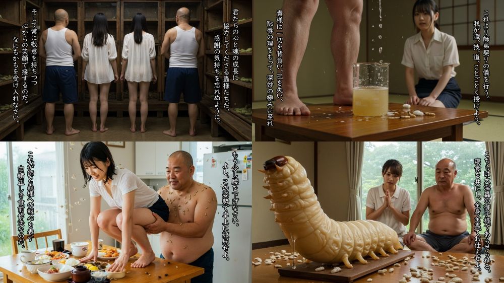 濡れた衣に蟲の蠢き  AI画像165枚 / 動画16本 - サンプル画像 6