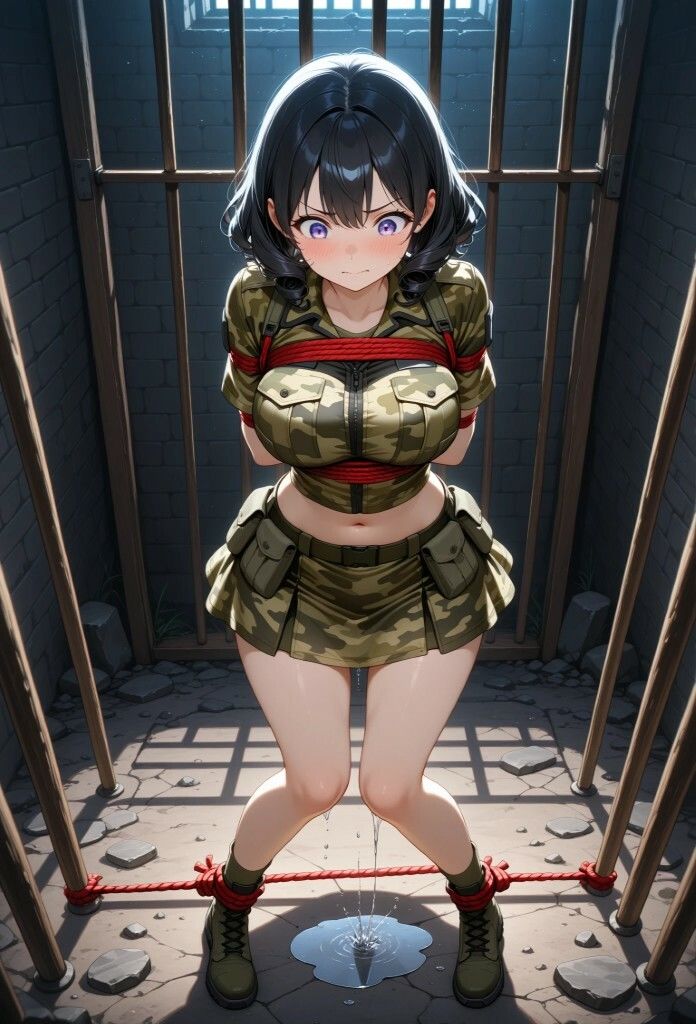 【女兵士陵●緊縛調教】戦場に、味方はいない - サンプル画像 1