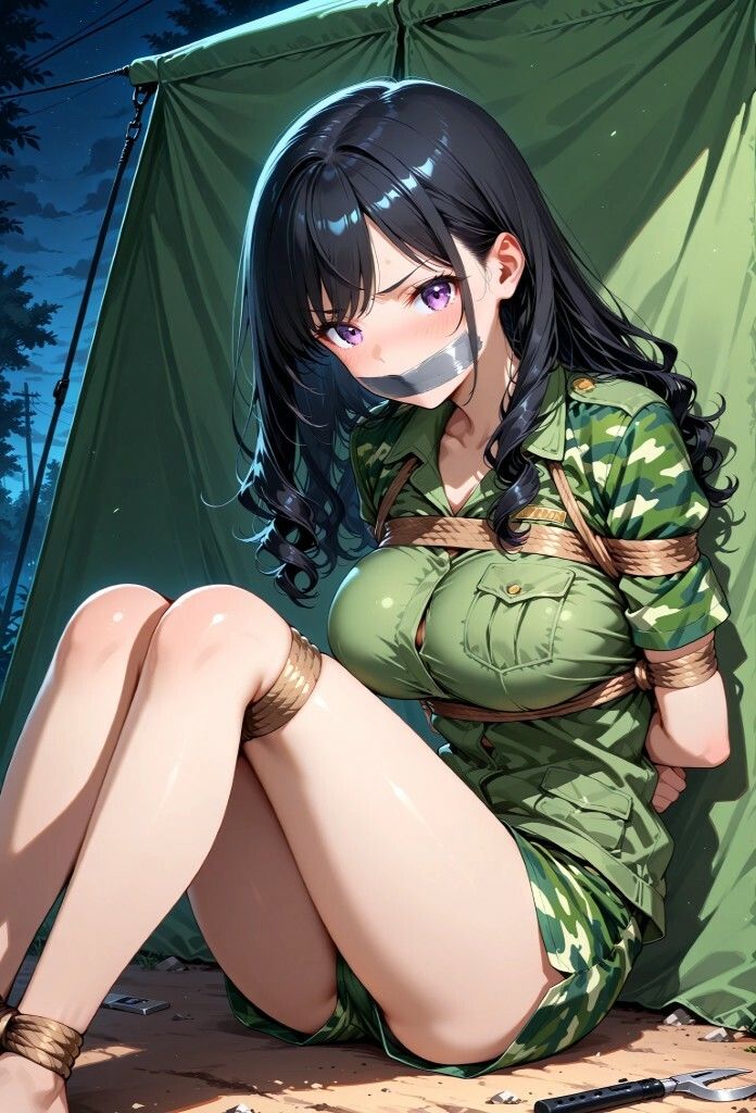 【女兵士陵●緊縛調教】戦場に、味方はいない - サンプル画像 2
