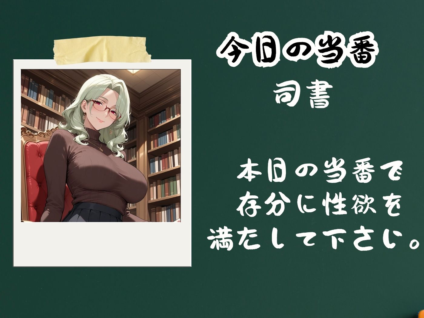 今日の性直担当は君達だ〜人妻主婦×司書編〜 - サンプル画像 2