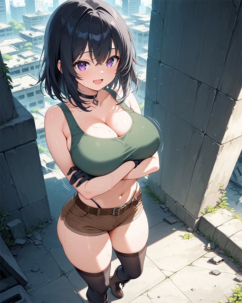 巨乳少女は触手に勝てない［AIイラスト集Vol.06］ - サンプル画像 1