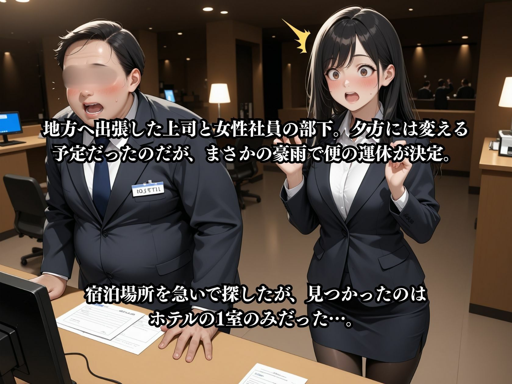 キモくて嫌いな上司と出張先で相部屋に - サンプル画像 2