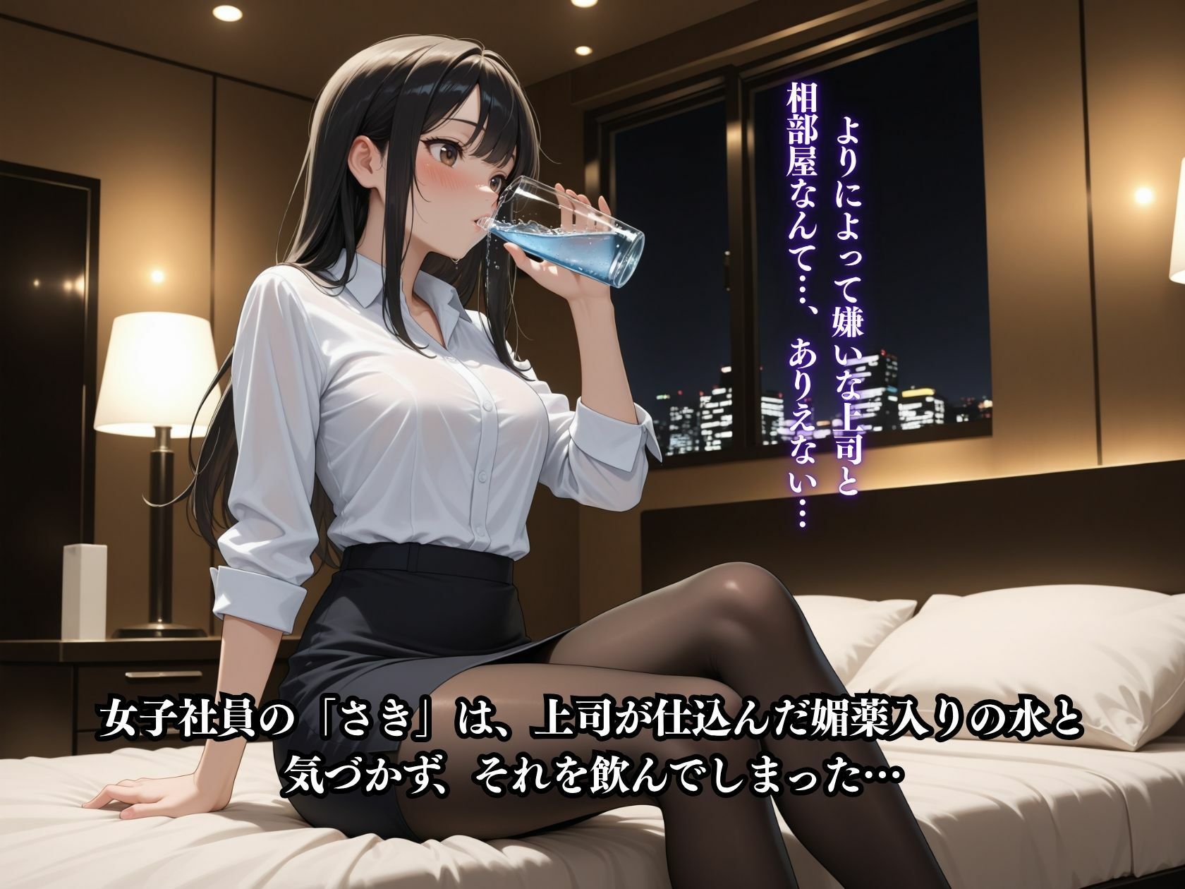 キモくて嫌いな上司と出張先で相部屋に - サンプル画像 3