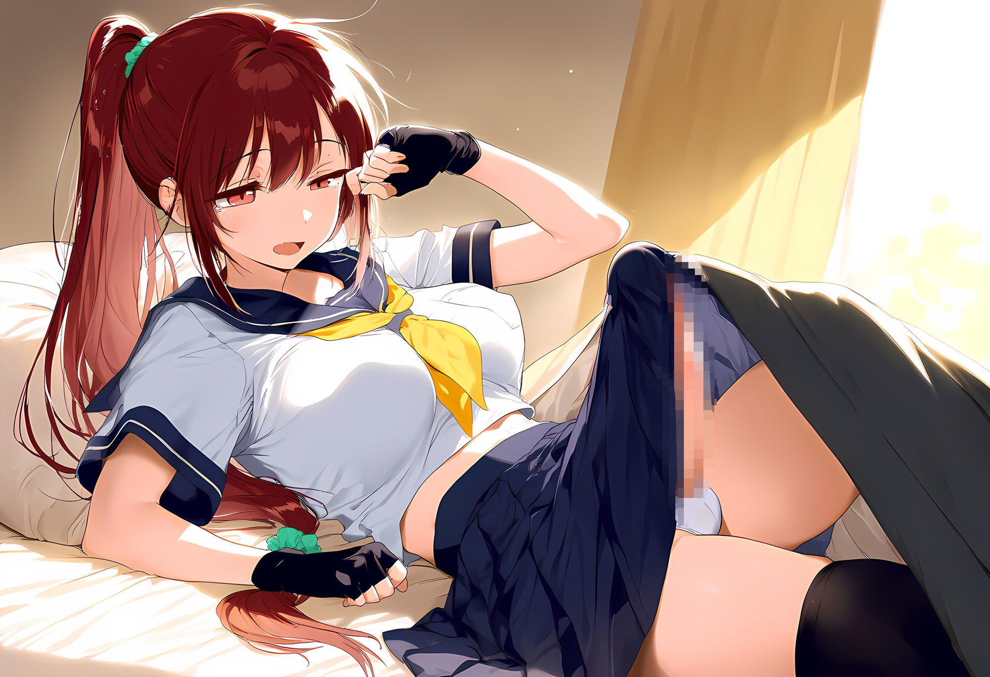 セーラー服美少女ふたなりレズのAICG集 1 - サンプル画像 2
