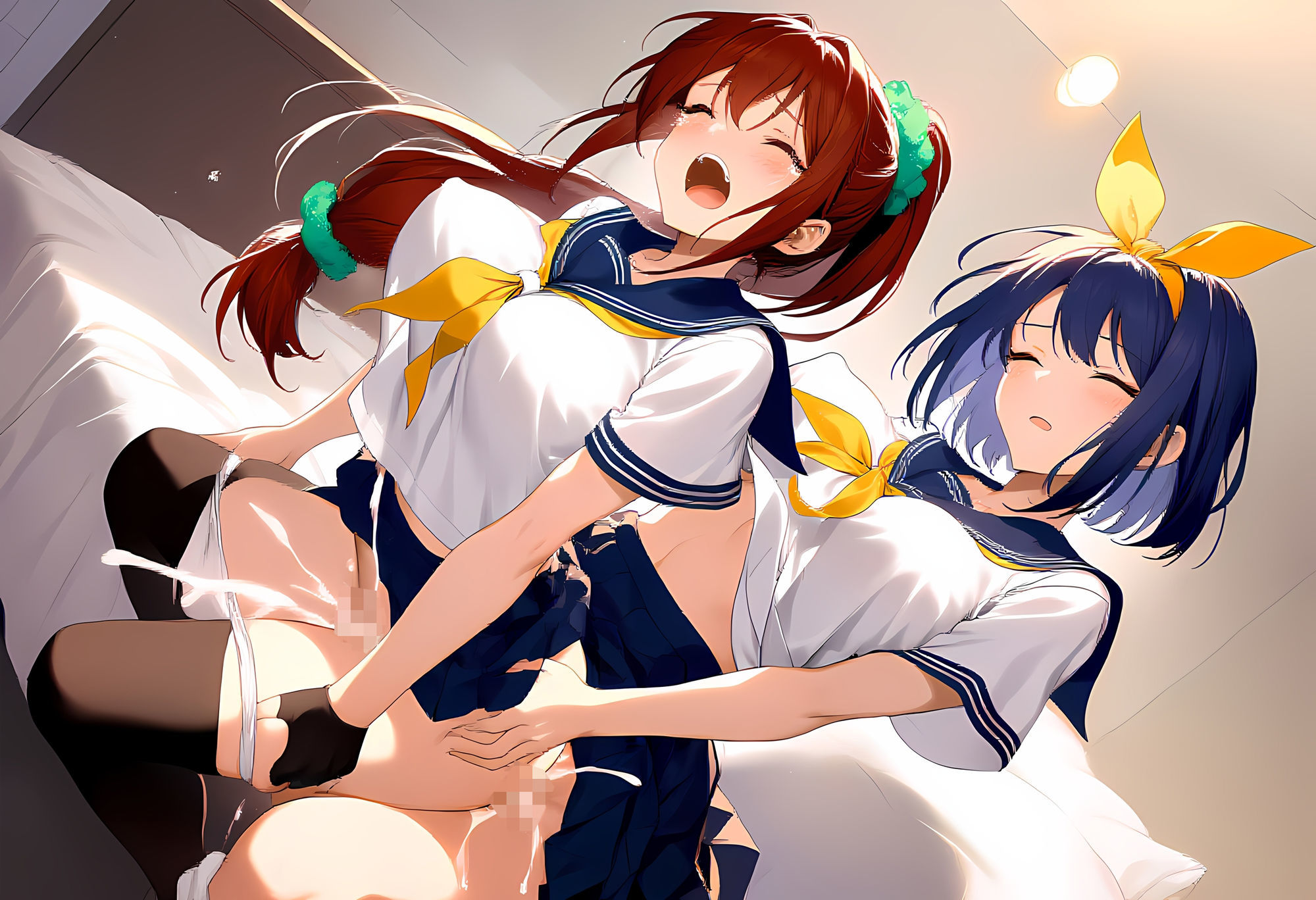 セーラー服美少女ふたなりレズのAICG集 1 - サンプル画像 7