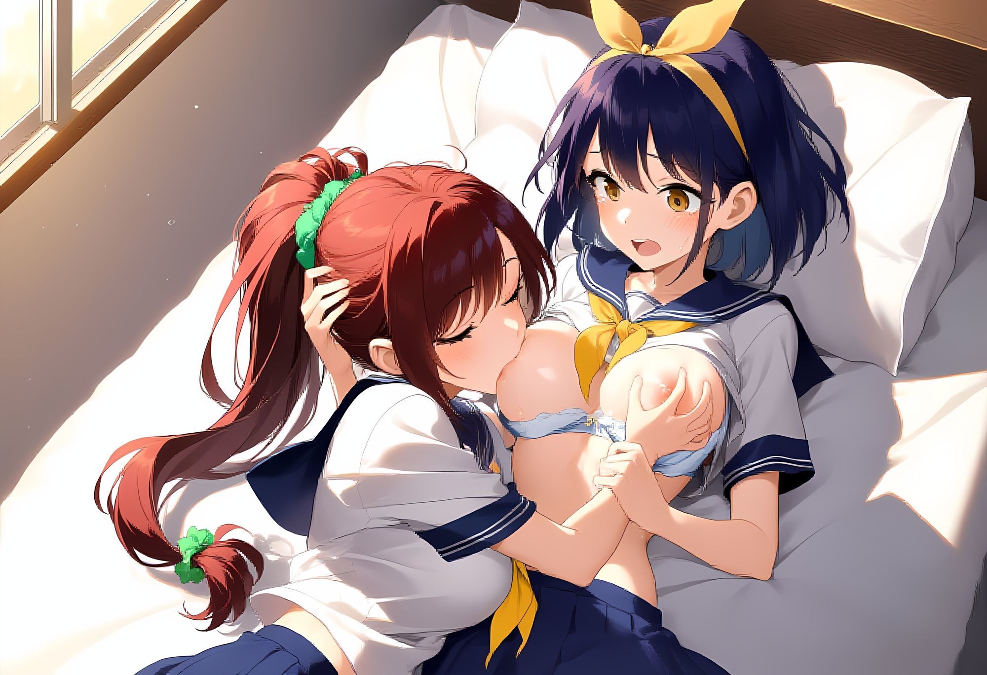セーラー服美少女ふたなりレズのAICG集 1 - サンプル画像 8