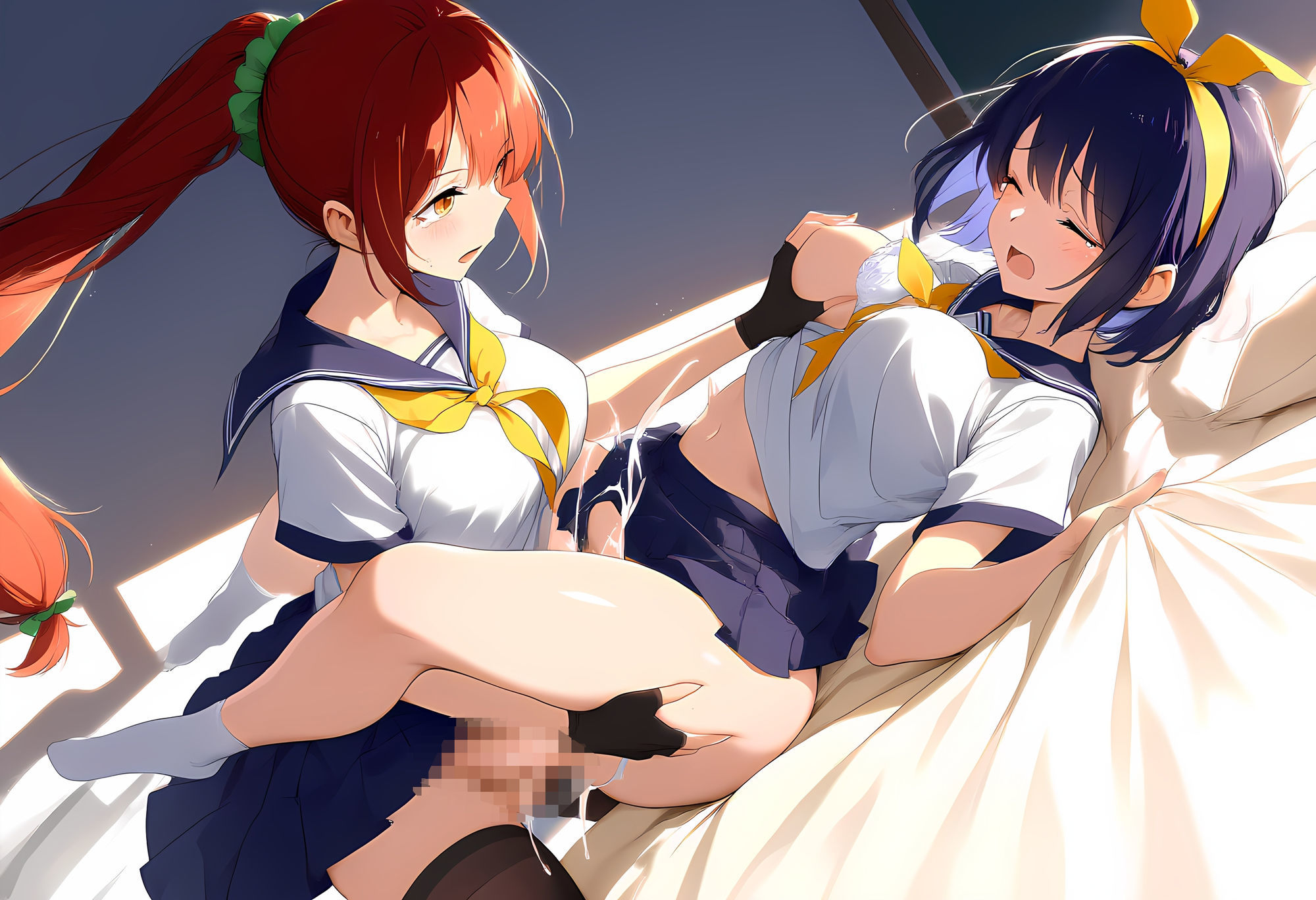 セーラー服美少女ふたなりレズのAICG集 1 - サンプル画像 9