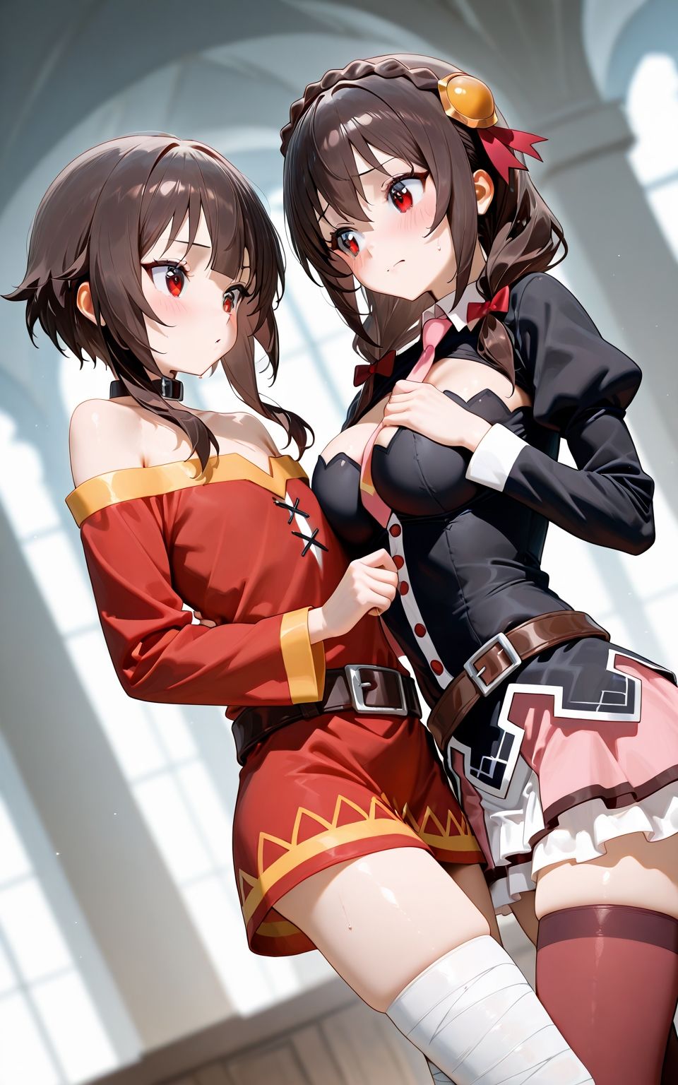 ゆ〇ゆん「キスってどんな感じなのかな？」め〇みんとお試し百合エッチして、カ〇マさんと3Pして精子の味を覚えました。 - サンプル画像 1