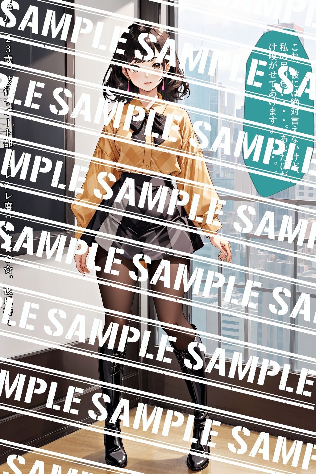 黒ストブーツ、私の脚にひざまずけ vol.4 - サンプル画像 4