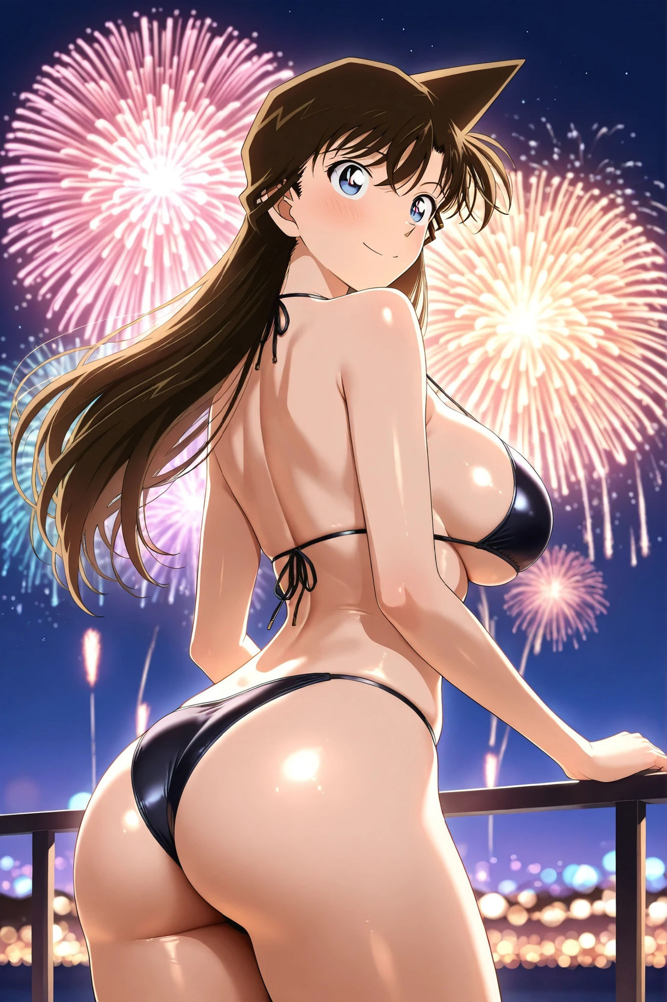 毛〇蘭  ビキニで花火みてエッチ - サンプル画像 2