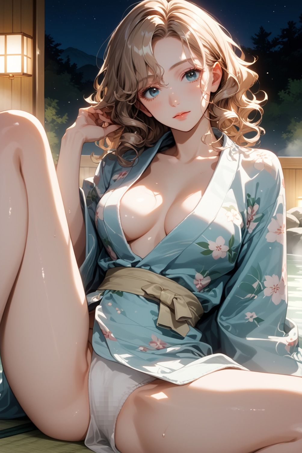 ハーフ彼女と温泉中出しSEX - サンプル画像 1