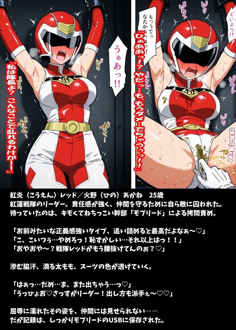 即落ち戦隊ヒロイン！拘束くすぐりで即崩壊30連発 - サンプル画像 3