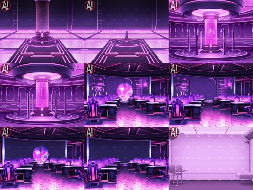 SF/サイバー風背景7点＋差分＋小物 合計31点のおまとめパックです。 - サンプル画像 1