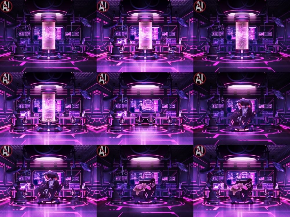 SF/サイバー風背景7点＋差分＋小物 合計31点のおまとめパックです。 - サンプル画像 2