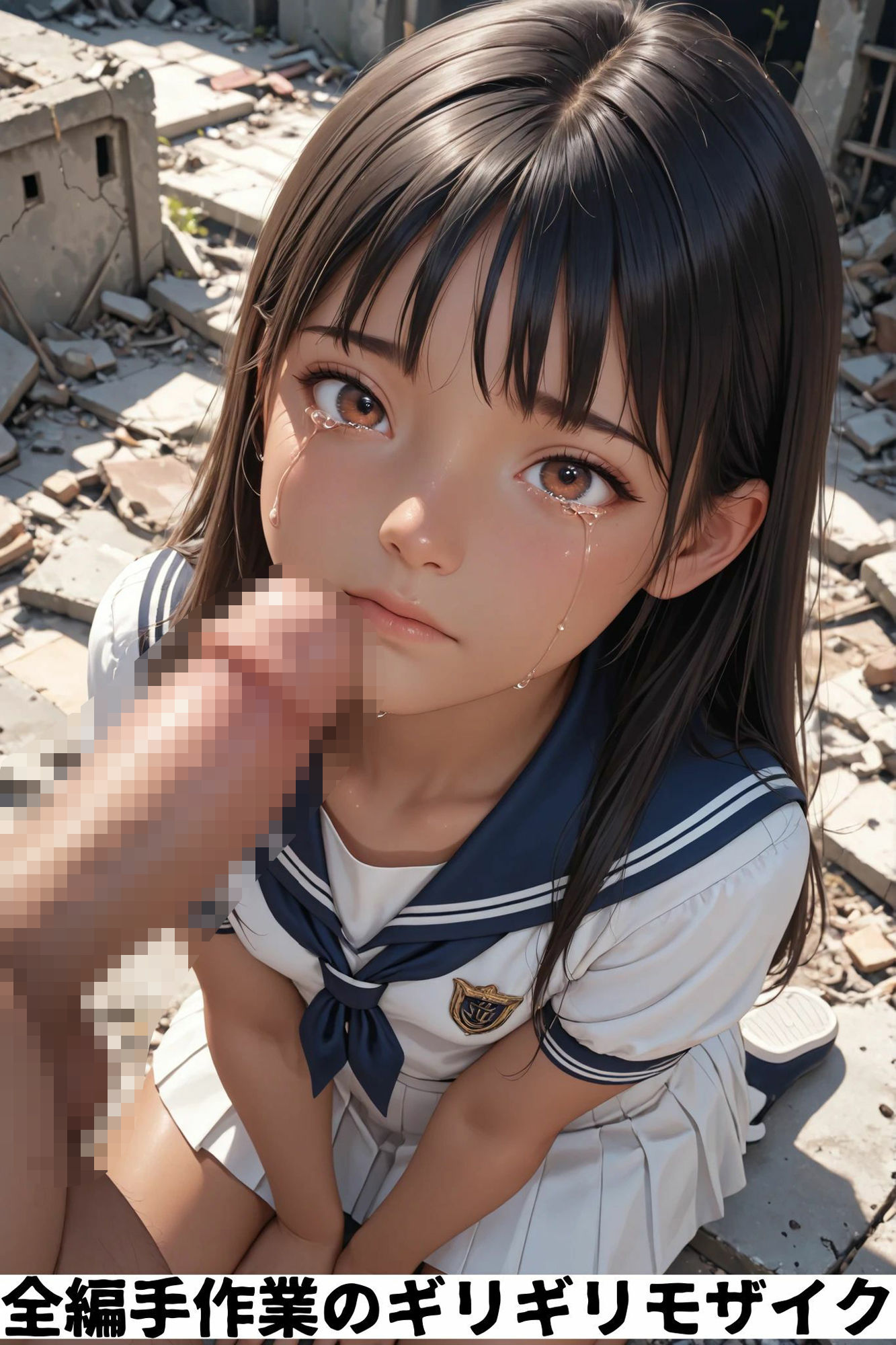 日焼け少女が廃墟で - サンプル画像 3