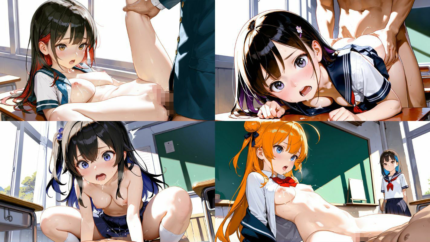 【1920x1080超高画質】PC向け超高画質！かわいい女子校生と学校でエッチしよう！第2弾！【SDXL美麗画像厳選300枚以上】 - サンプル画像 9