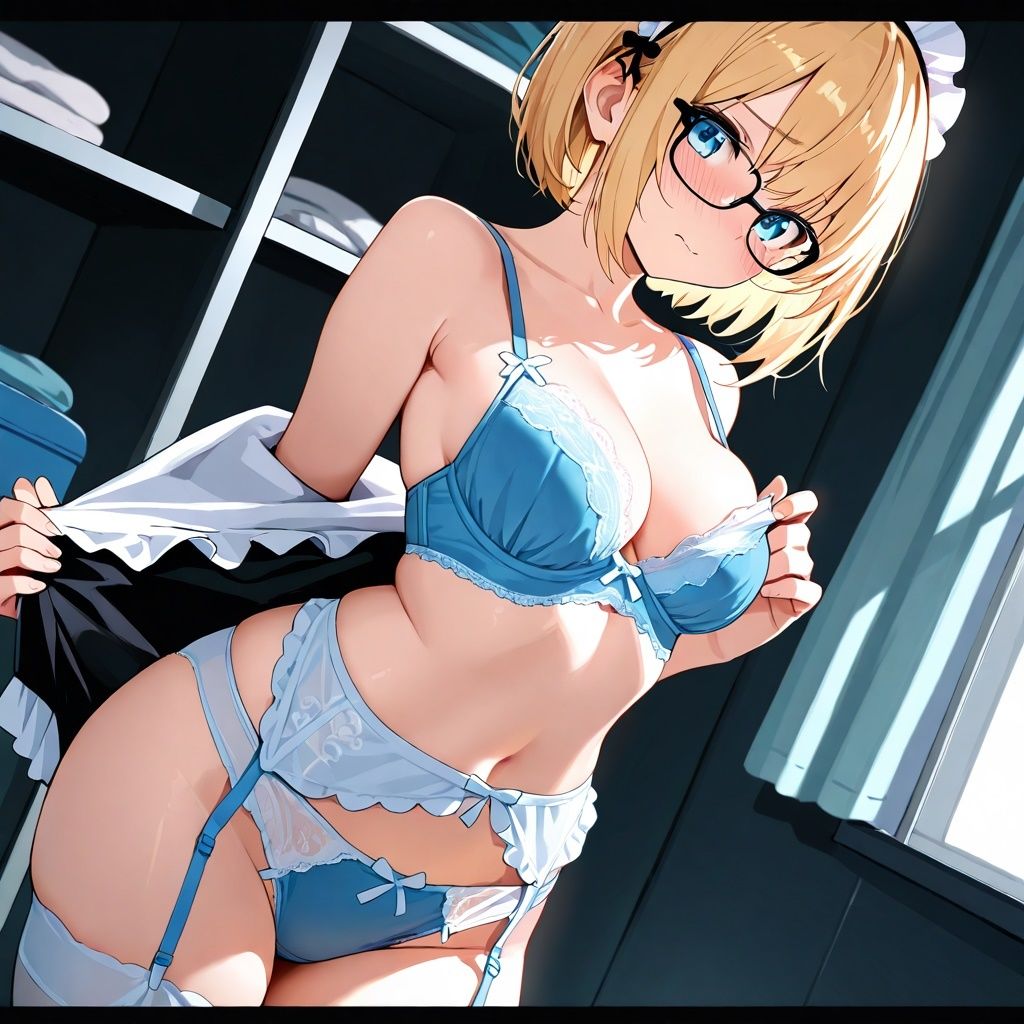 潜入女子更衣室  メイド生着替え中 - サンプル画像 6