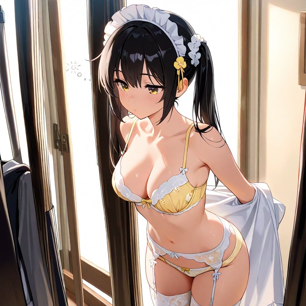 潜入女子更衣室  メイド生着替え中 - サンプル画像 7