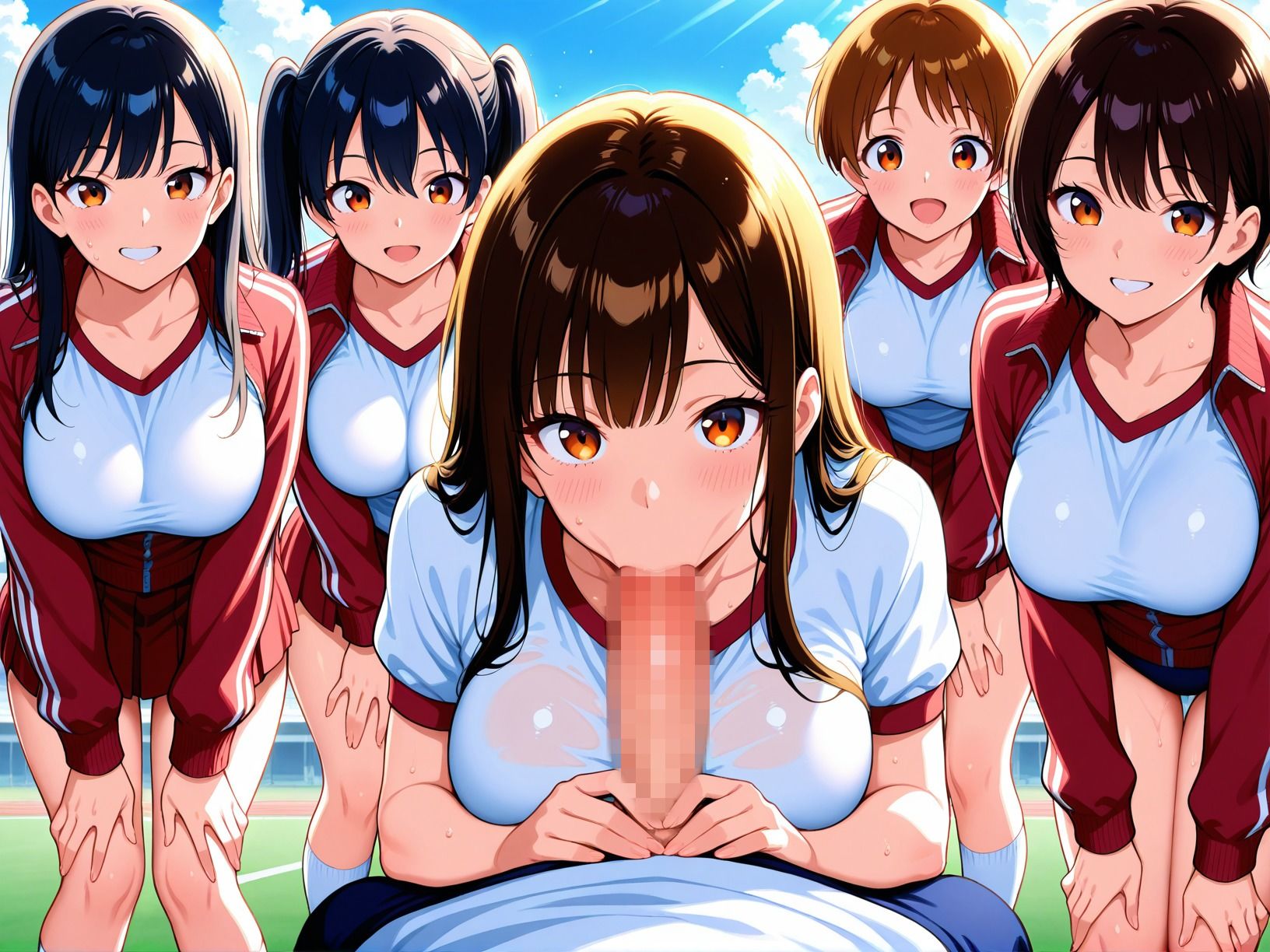 爆乳女学院〜ハーレムで逆に女子から凌●された〜 - サンプル画像 6