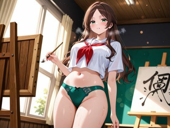 パンミセ学園【美術部編】〜女子校生が描かれたヌード射精大会〜 - サンプル画像 5