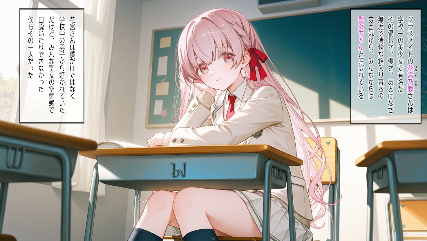 学校一の美少女聖女ちゃんにみんなでHなお願い（※学校を休んでいた僕以外が）してみた - サンプル画像 1