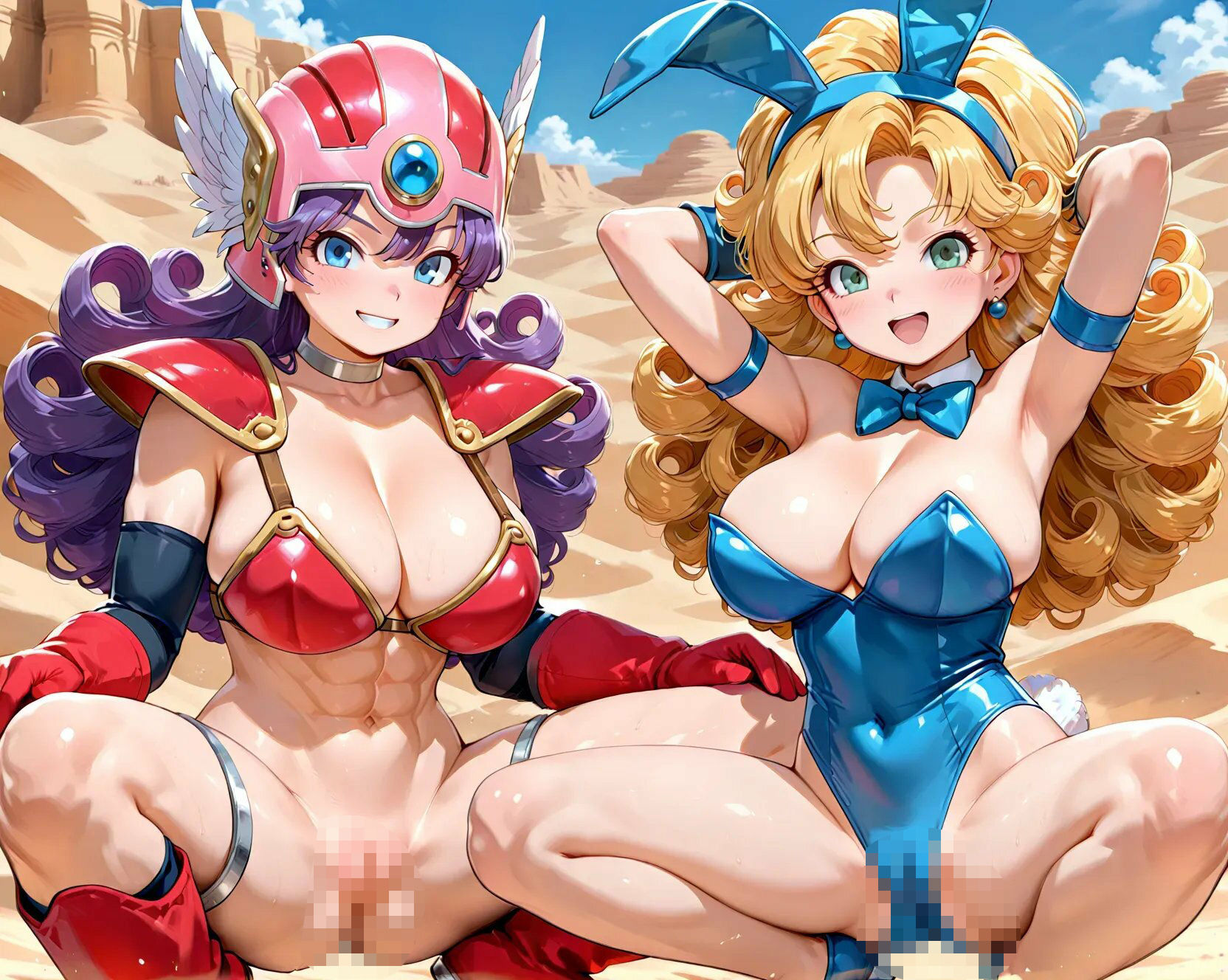女戦士＆女遊び人いちゃらぶ大冒険 - サンプル画像 1