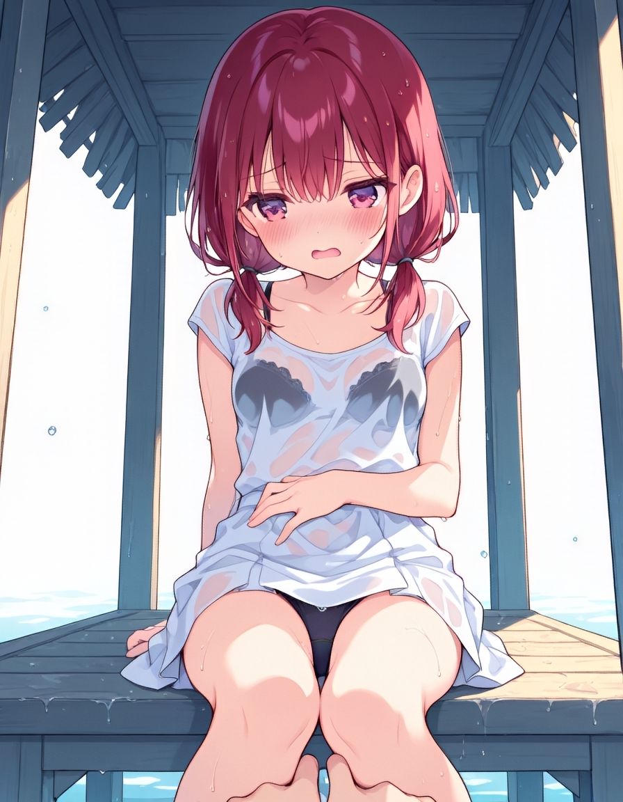 『えっちなカノジョと、ひみつのなつやすみ。vol.2』〜びしょ濡れカノジョと、雨宿りえっち 〜 - サンプル画像 3