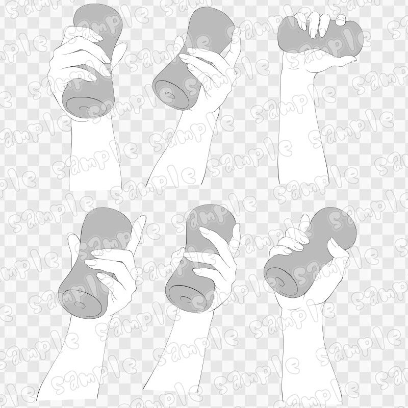線画素材集［手］4 - サンプル画像 1