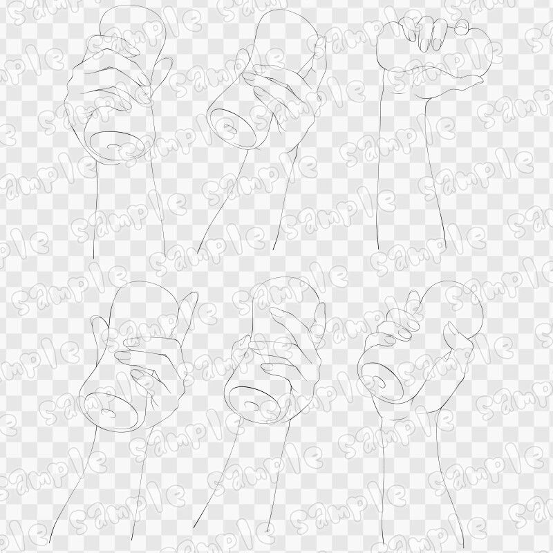線画素材集［手］4 - サンプル画像 3