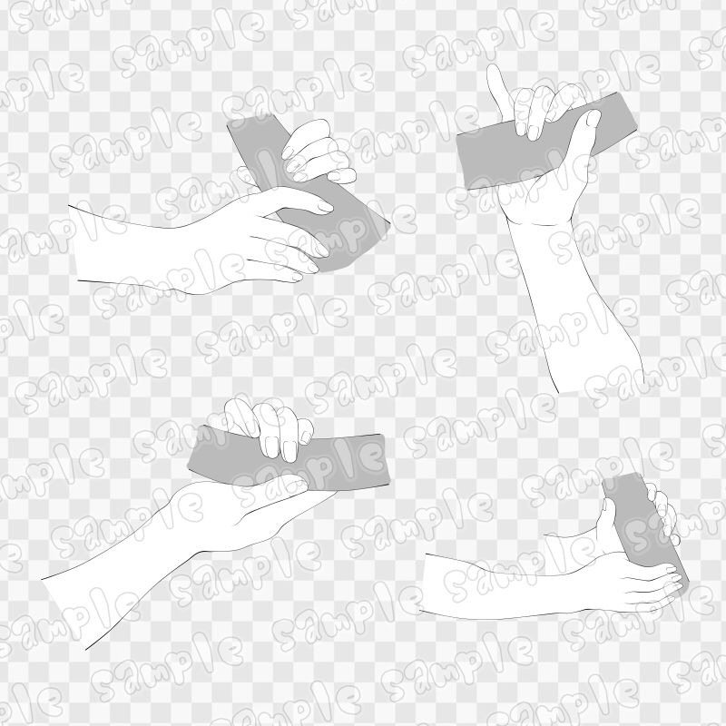線画素材集［手］5 - サンプル画像 1