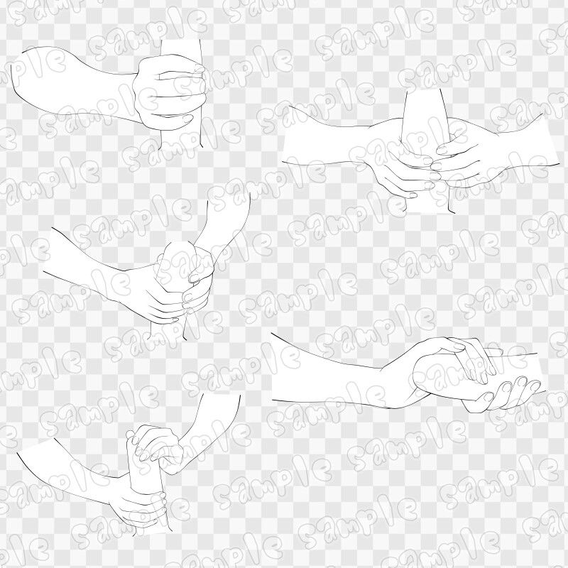 線画素材集［手］6 - サンプル画像 2