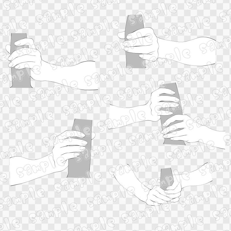 線画素材集［手］7 - サンプル画像 1
