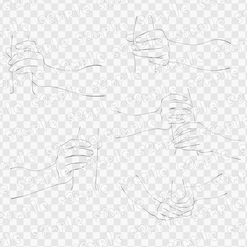 線画素材集［手］7 - サンプル画像 3