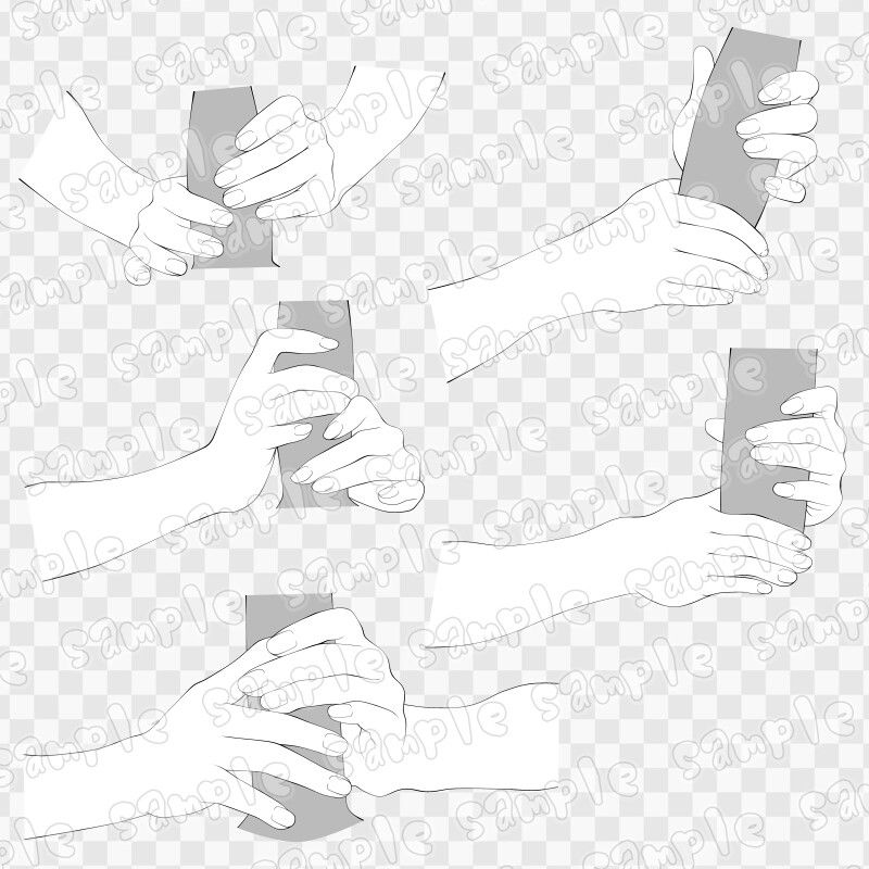 線画素材集［手］9 - サンプル画像 1