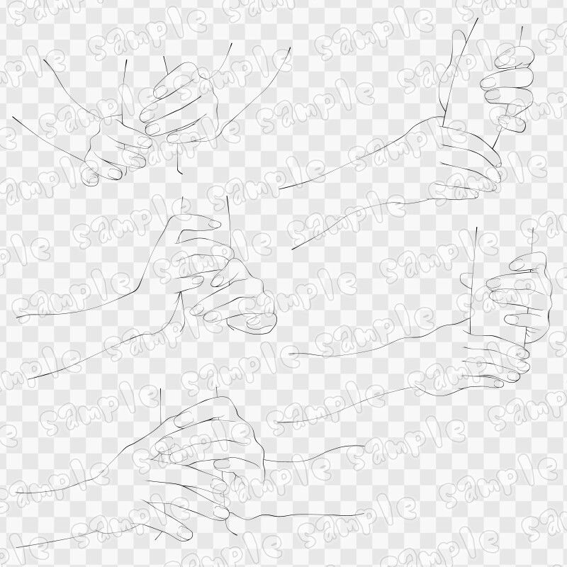 線画素材集［手］9 - サンプル画像 3