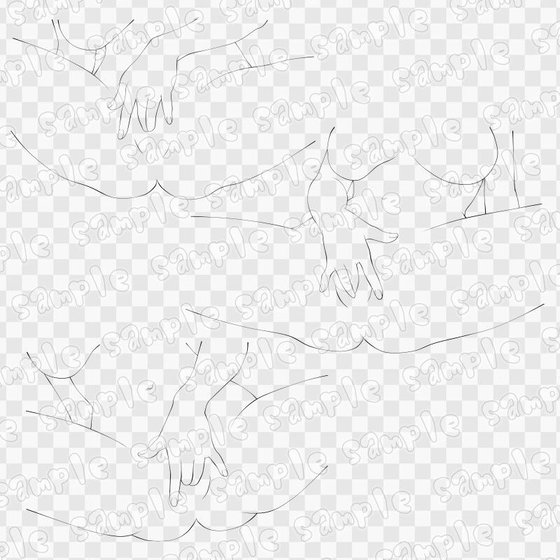 線画素材集［手］10 - サンプル画像 2