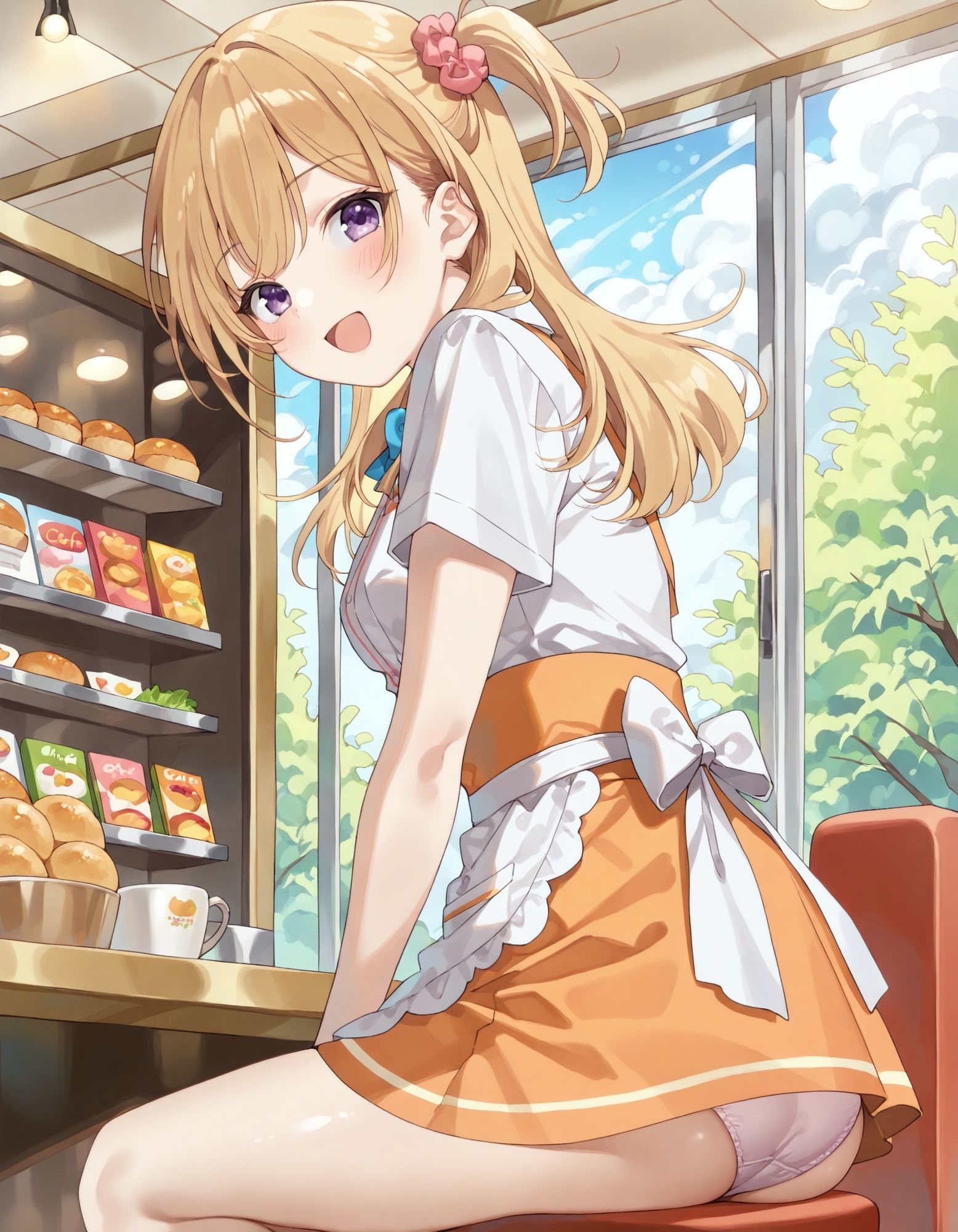 〇ななのパンチラ〜ウェイトレス編〜 - サンプル画像 1