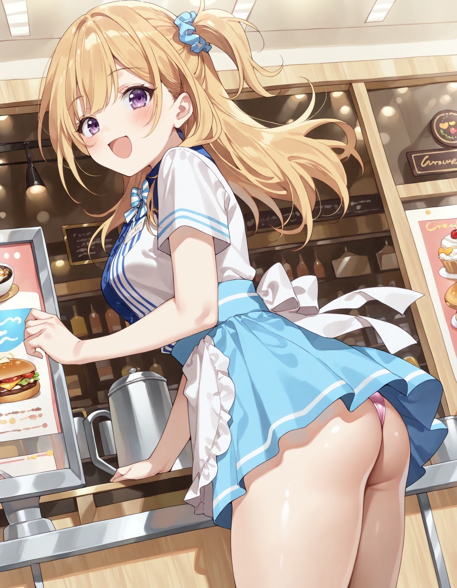 〇ななのパンチラ〜ウェイトレス編〜 - サンプル画像 2