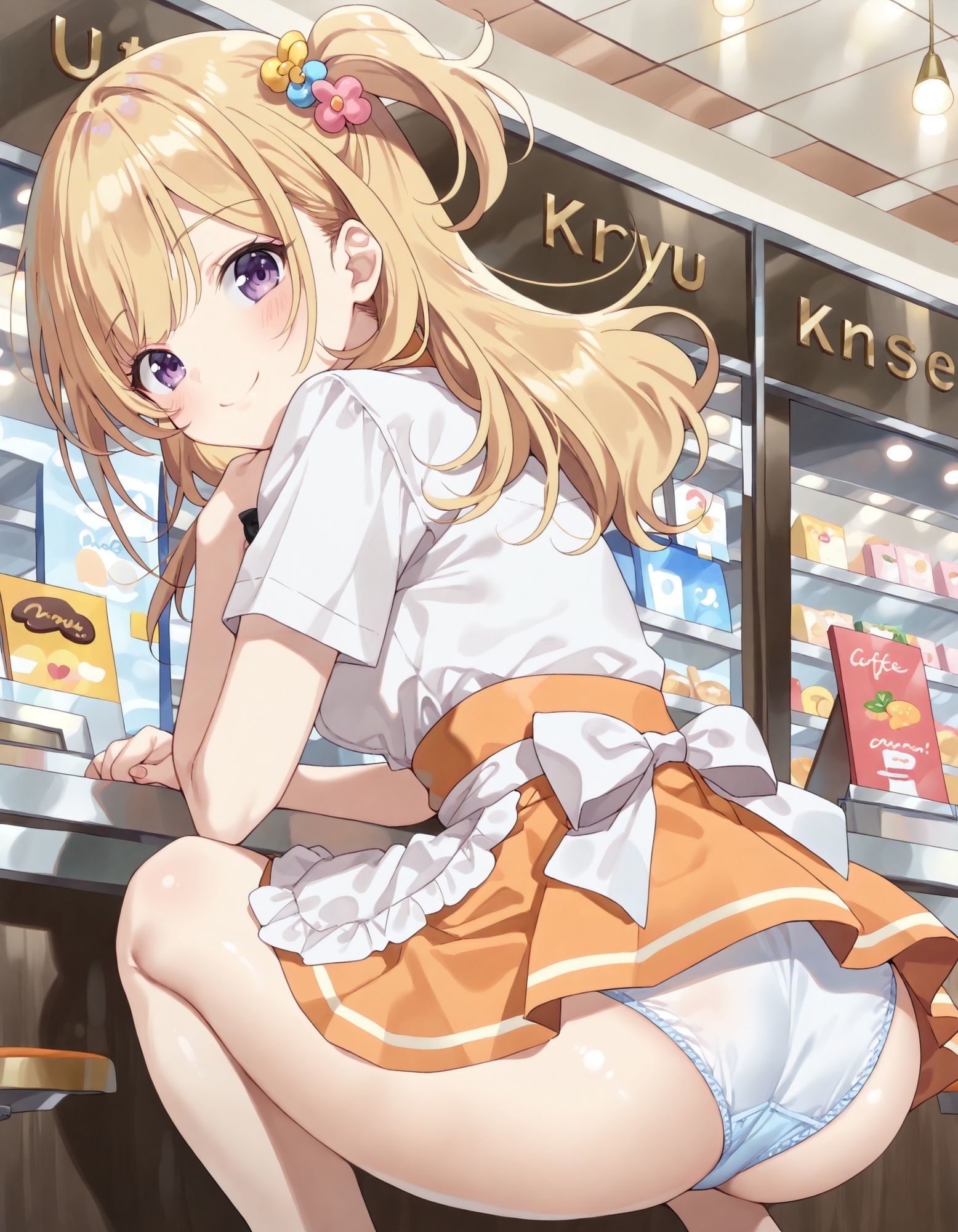 〇ななのパンチラ〜ウェイトレス編〜 - サンプル画像 3