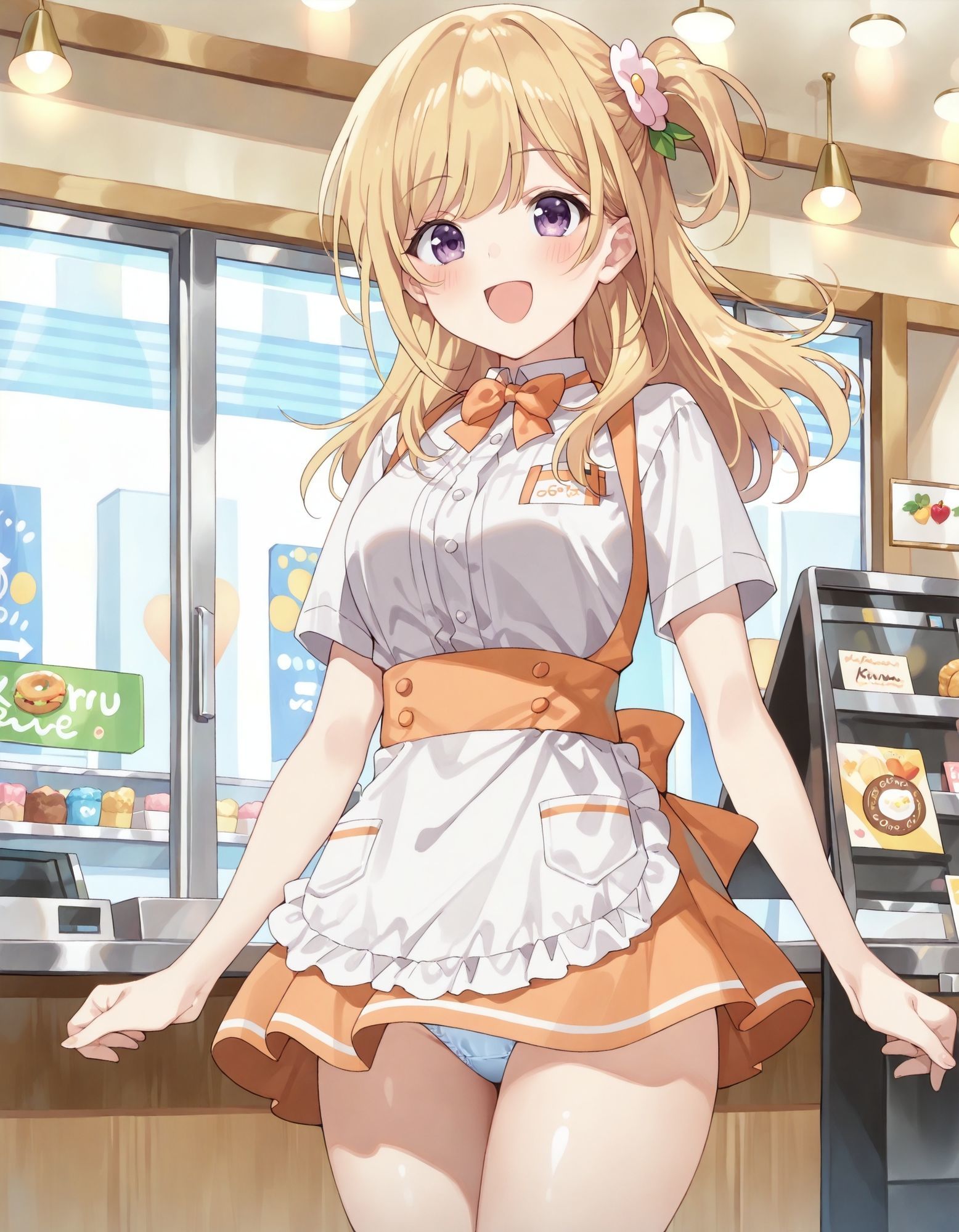 〇ななのパンチラ〜ウェイトレス編〜 - サンプル画像 4