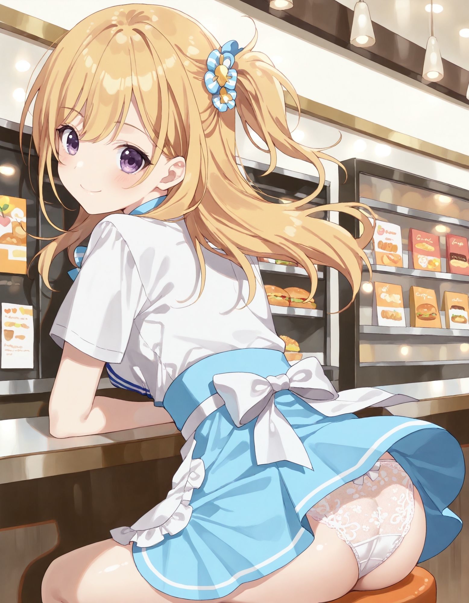 〇ななのパンチラ〜ウェイトレス編〜 - サンプル画像 6