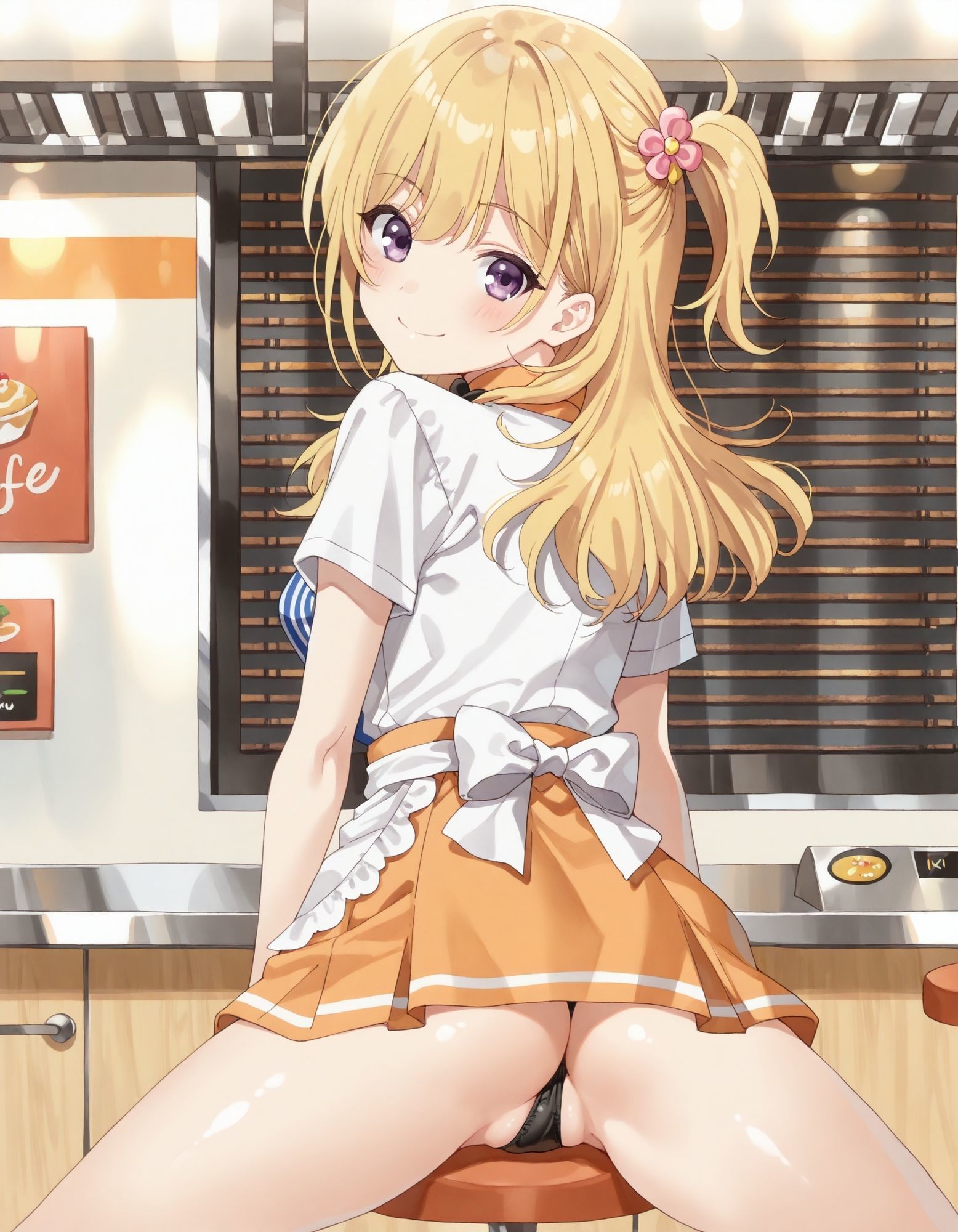 〇ななのパンチラ〜ウェイトレス編〜 - サンプル画像 7