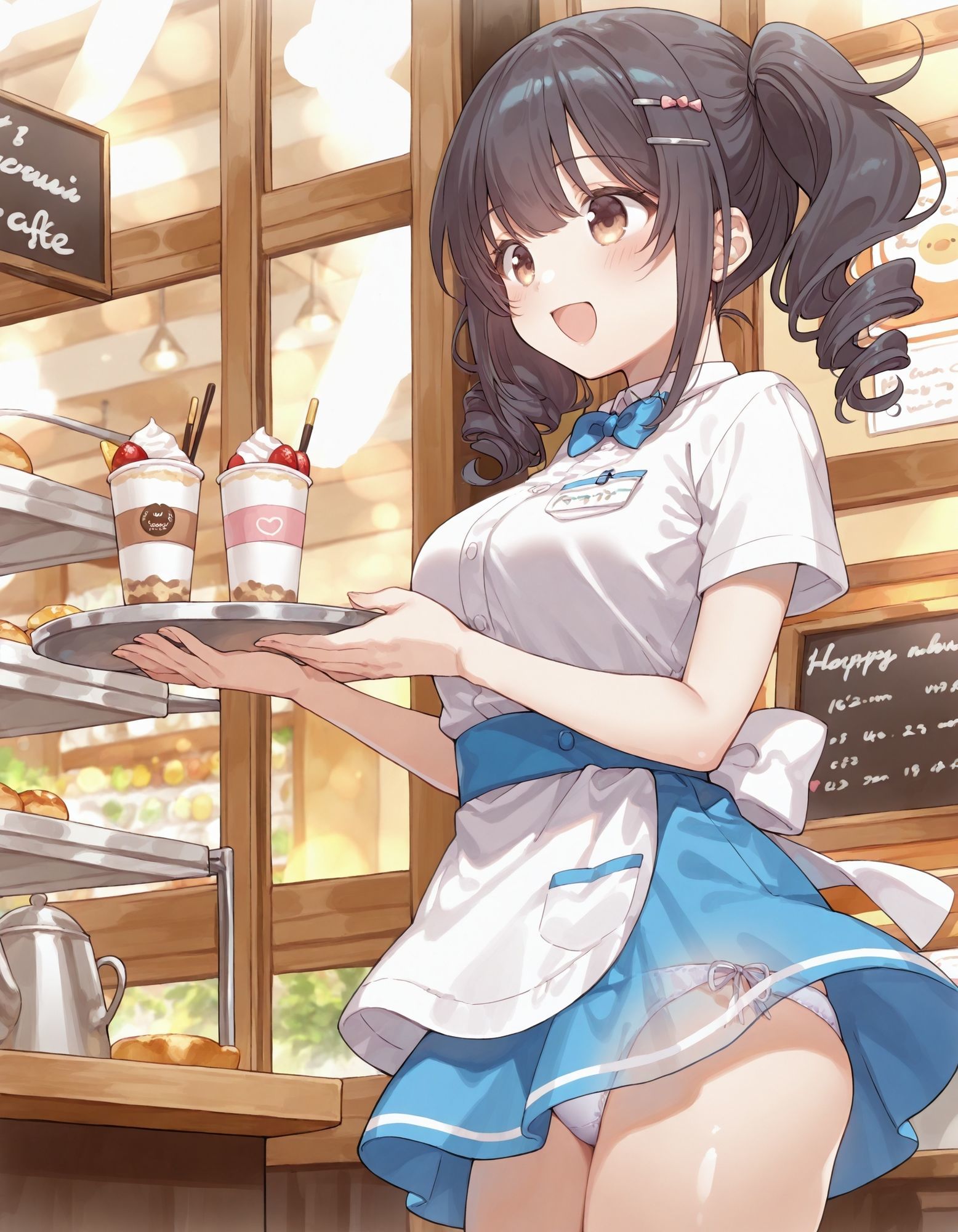 河〇まこのパンチラ〜ウェイトレス編〜 - サンプル画像 2