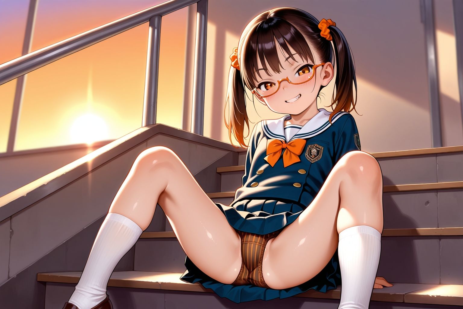 見せつけガールズ☆ツインテール階段編＋（プラス） - サンプル画像 2