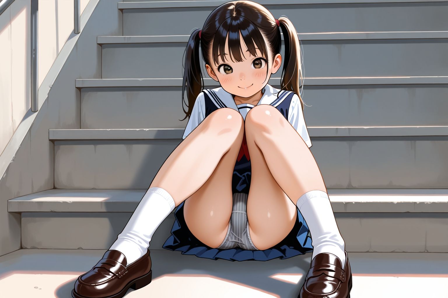 見せつけガールズ☆ツインテール階段編＋（プラス） - サンプル画像 4